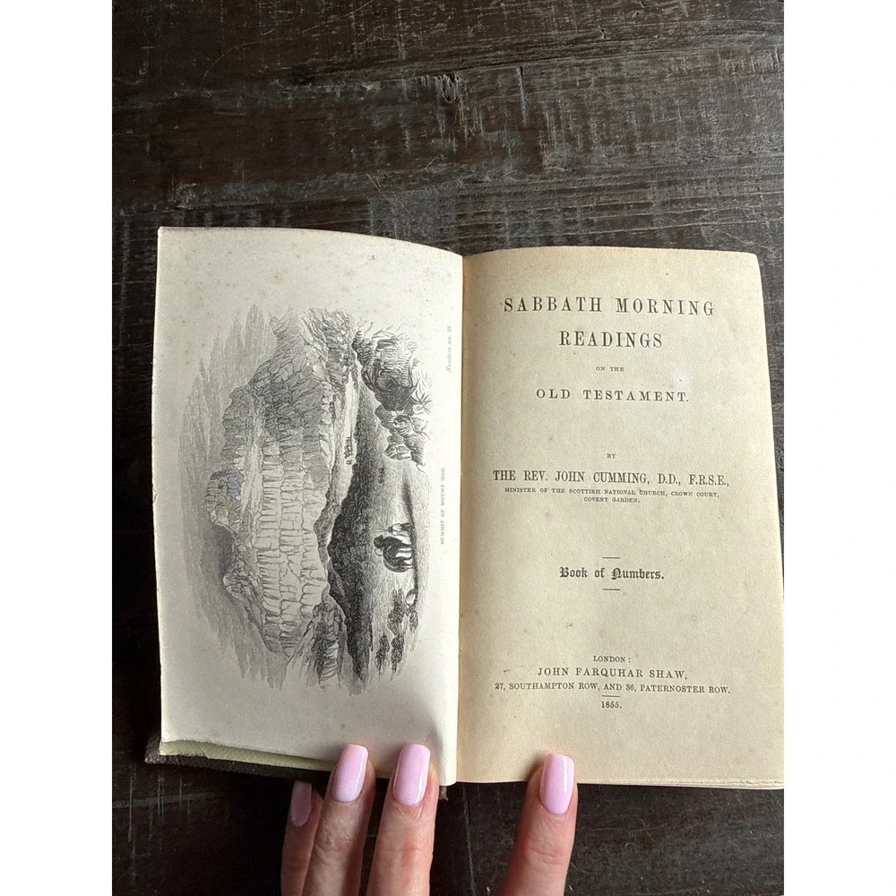 Sabbath Morning Readings Old Testament Book of Numbers John Cumming 1855 Antique - Picture 8 of 13